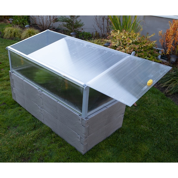 Juwel Grey Raised Bed with "All Year" Cold Frame TRBAYCFG Zoro